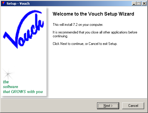 Setup wizard welcome page Setup wizard welcome page