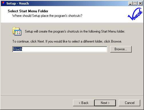 Provide a Start Menu folder name. You may leave it as is... Provide a Start Menu folder name. You may leave it as is...
