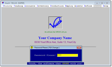 Provide Vouch Admin password.