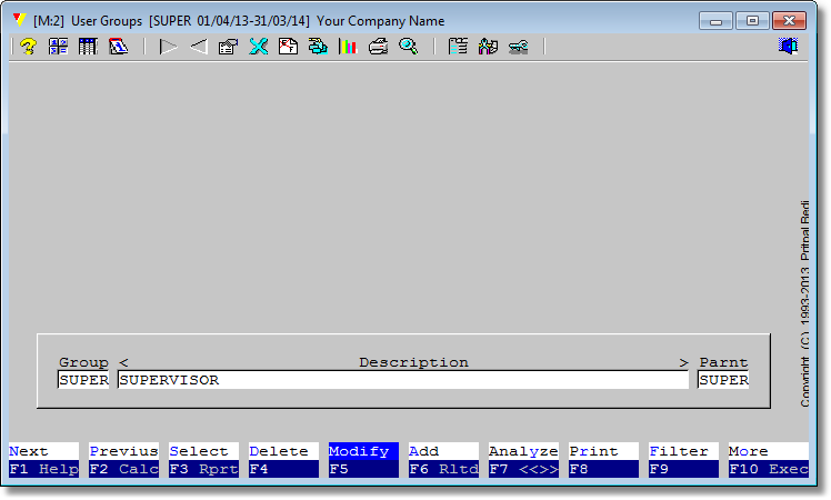 And you are back on the User Rights module interface. You can <ESC> to exit this module. And you are back on the User Rights module interface. You can <ESC> to exit this module.